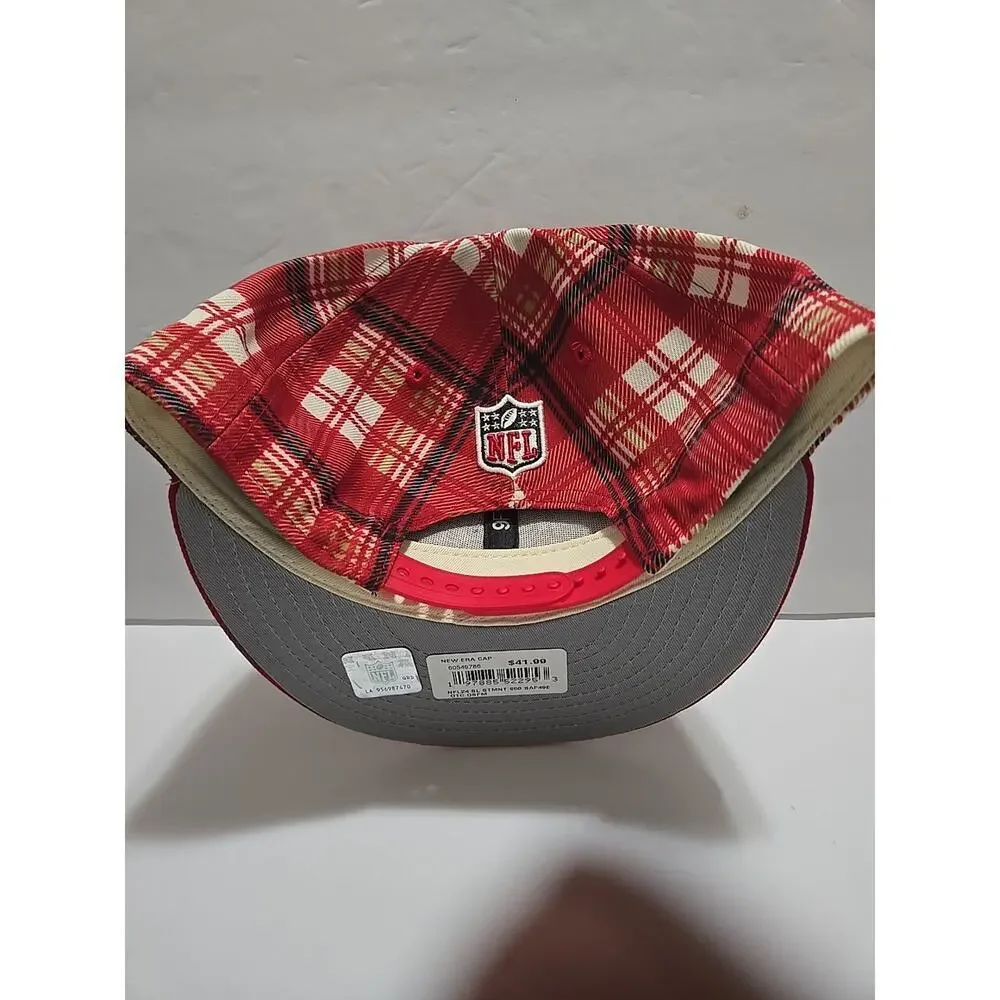 San Francisco 49ers NFL team snapback hat NEW Flannel Red - Picture 5 of 9